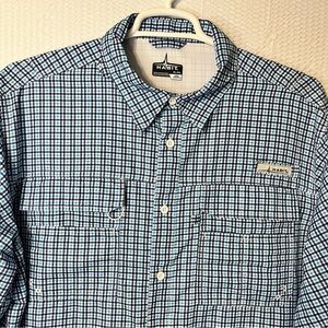 NWOT Habit 100% Polyester Vented Fishing Shirt Long Sleeve Size XL